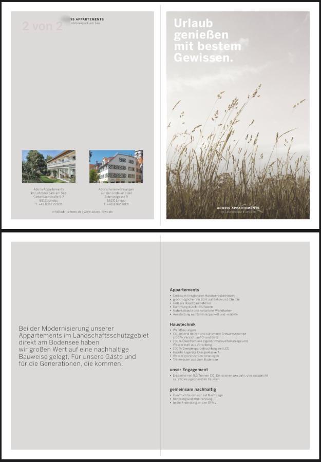 Adoris Appartements Im Lotzbeckpark Am See "Nachhaltiges Wohnen In Lindau" Lindau  Kültér fotó